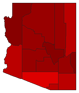 1976 Arizona County Map of General Election Results for Initiative