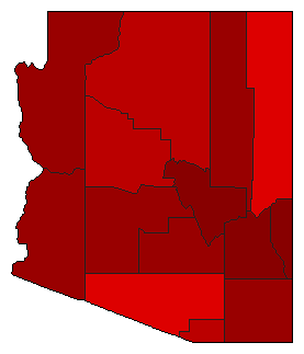 1982 Arizona County Map of General Election Results for Initiative