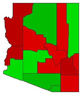 2020 Arizona County Map of General Election Results for Initiative