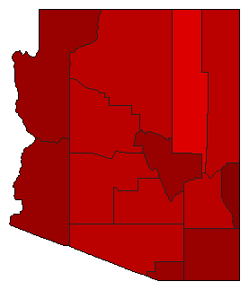 1946 Arizona County Map of General Election Results for Secretary of State