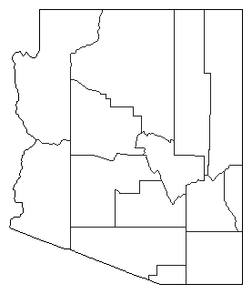 1911 Arizona County Map of General Election Results for State Treasurer