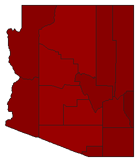 1942 Arizona County Map of General Election Results for State Treasurer