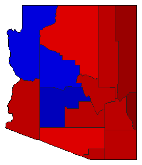 1982 Arizona County Map of General Election Results for State Treasurer