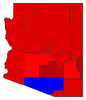 1916 Arizona County Map of General Election Results for Attorney General