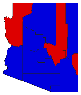 1920 Arizona County Map of General Election Results for Attorney General