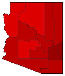 1928 Arizona County Map of General Election Results for Attorney General