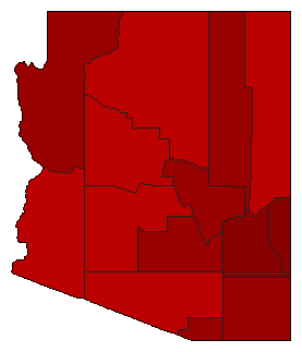 1932 Arizona County Map of General Election Results for Attorney General