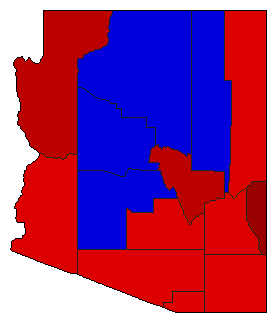 1954 Arizona County Map of General Election Results for Attorney General