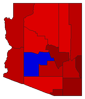 1958 Arizona County Map of General Election Results for Attorney General