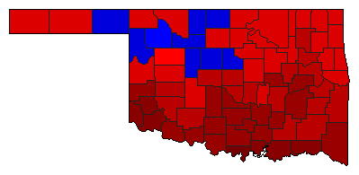 1922 Oklahoma County Map of General Election Results for State Auditor
