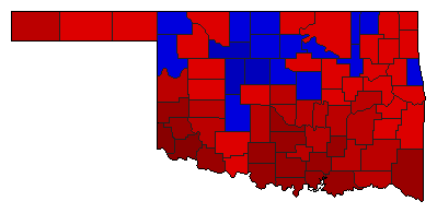 1926 Oklahoma County Map of General Election Results for State Auditor