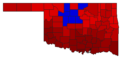 1930 Oklahoma County Map of General Election Results for State Auditor