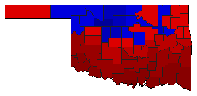 1946 Oklahoma County Map of General Election Results for State Auditor