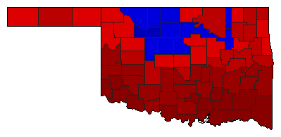 1950 Oklahoma County Map of General Election Results for State Auditor