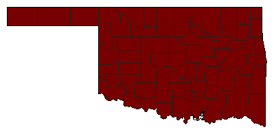 1954 Oklahoma County Map of General Election Results for State Auditor