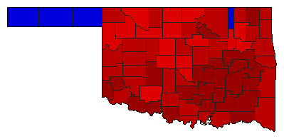 1998 Oklahoma County Map of General Election Results for State Auditor