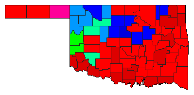 1914 Oklahoma County Map of General Election Results for Insurance Commissioner