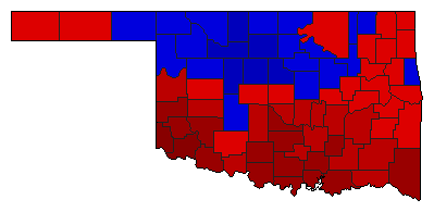 1926 Oklahoma County Map of General Election Results for Insurance Commissioner