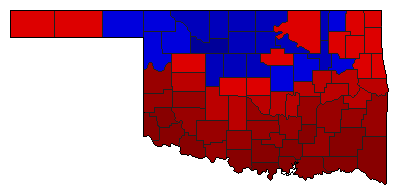 1946 Oklahoma County Map of General Election Results for Insurance Commissioner