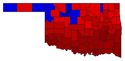 1962 Oklahoma County Map of General Election Results for Insurance Commissioner