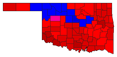 1912 Oklahoma County Map of General Election Results for Senator