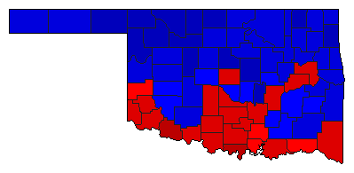 1920 Oklahoma County Map of General Election Results for Senator