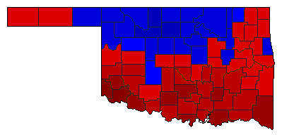 1926 Oklahoma County Map of General Election Results for Senator