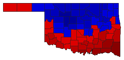 1942 Oklahoma County Map of General Election Results for Senator
