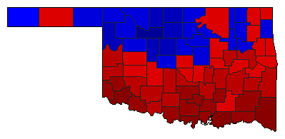 1944 Oklahoma County Map of General Election Results for Senator