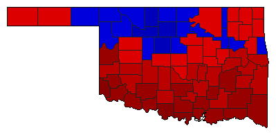 1956 Oklahoma County Map of General Election Results for Senator