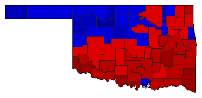1962 Oklahoma County Map of General Election Results for Senator