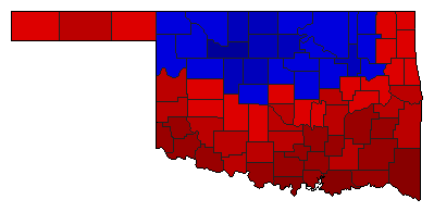 1942 Oklahoma County Map of General Election Results for Governor