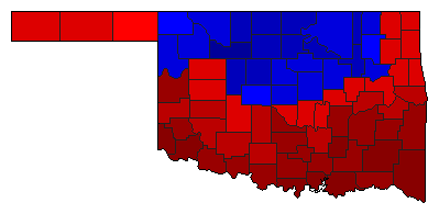 1946 Oklahoma County Map of General Election Results for Governor