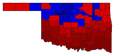 1946 Oklahoma County Map of General Election Results for Secretary of State