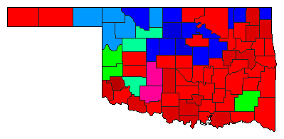 1914 Oklahoma County Map of General Election Results for Attorney General
