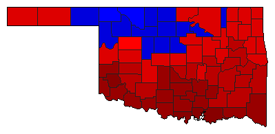 1922 Oklahoma County Map of General Election Results for Attorney General