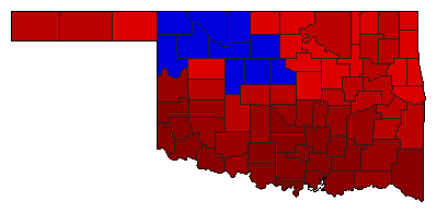 1930 Oklahoma County Map of General Election Results for Attorney General