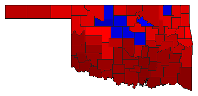 1934 Oklahoma County Map of General Election Results for Attorney General