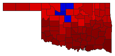 1938 Oklahoma County Map of General Election Results for Attorney General