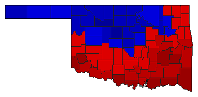 1966 Oklahoma County Map of General Election Results for Attorney General