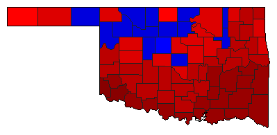 1970 Oklahoma County Map of General Election Results for Attorney General