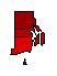 1960 Rhode Island County Map of General Election Results for Senator