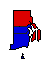 1976 Rhode Island County Map of General Election Results for Governor