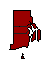 1980 Rhode Island County Map of General Election Results for Governor