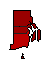 1982 Rhode Island County Map of General Election Results for Governor