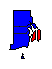1994 Rhode Island County Map of General Election Results for Governor