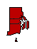 1994 Rhode Island County Map of General Election Results for Lt. Governor