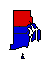 1956 Rhode Island County Map of General Election Results for State Treasurer