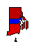 1988 Rhode Island County Map of General Election Results for State Treasurer