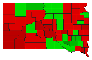 2006 South Dakota County Map of General Election Results for Initiative